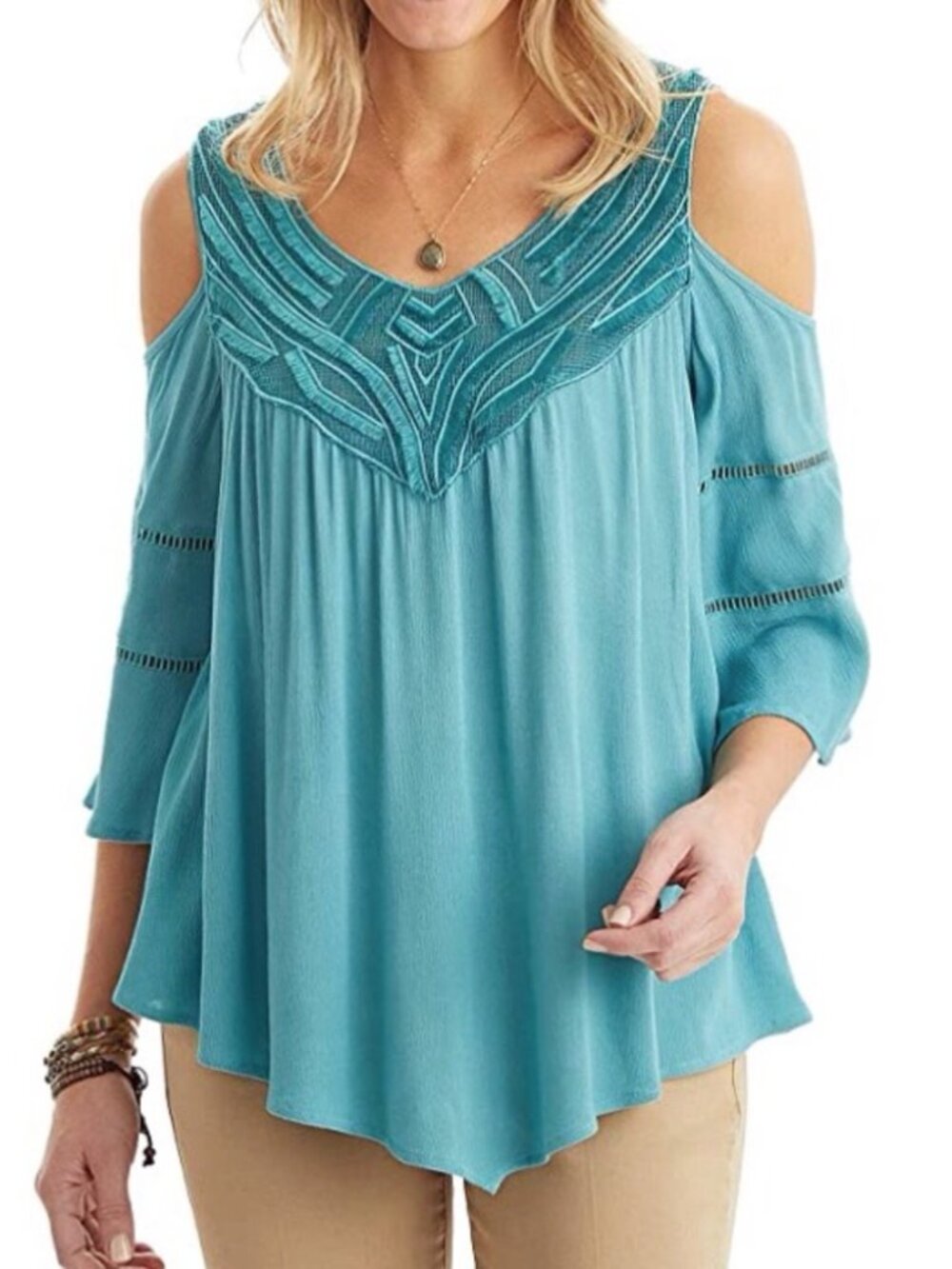 Democracy Cold Shoulder Summer Top